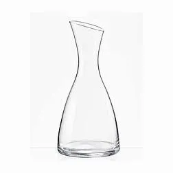 Glass carafe with diagonal spout