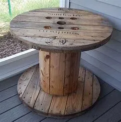 Large Wooden Wire Spool