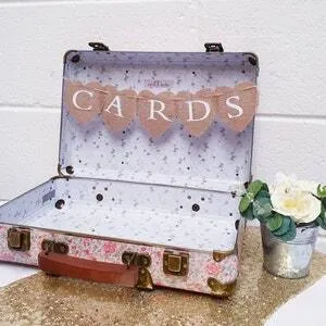Rustic Suitcase Card Box
