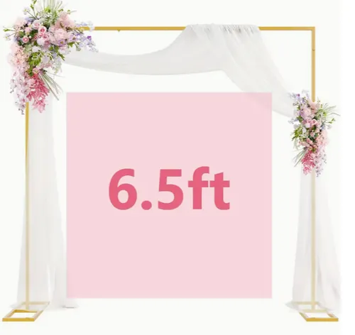 6.6ft Gold Metal Wedding Arch Backdrop stand