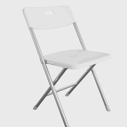 white folding chair
