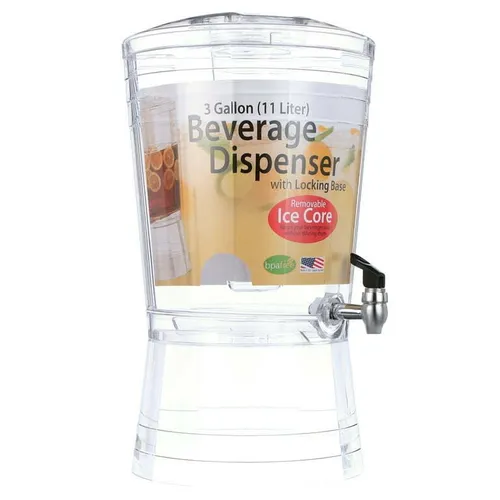3 gallon acrylic drink dispenser