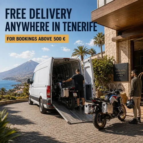 Free Motorcycle Delivery Anywhere in Tenerife (Promo)