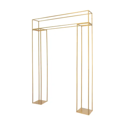 Tall Gold Metal Square Arch 8Ft