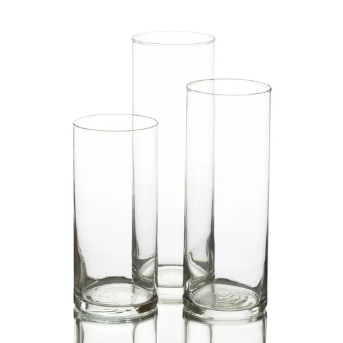 Glass Cylinder Vase set of 3
