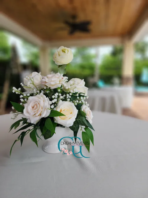 Ivory Blooms Collection Centerpiece