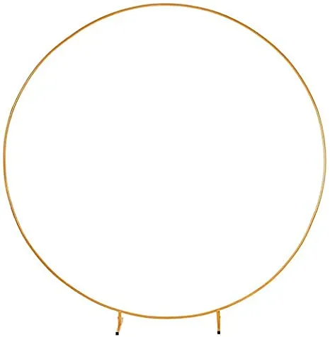7ft Round Metal Arch-Gold