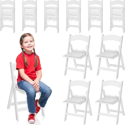 Children's White Resin Chair