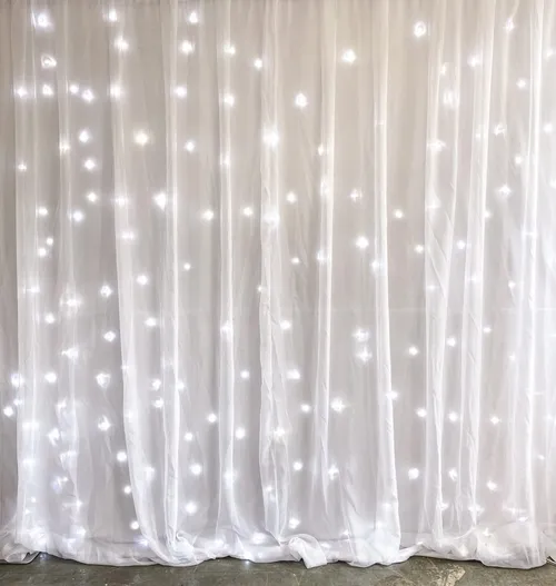 Sheer Backdrop With Fairy Lights