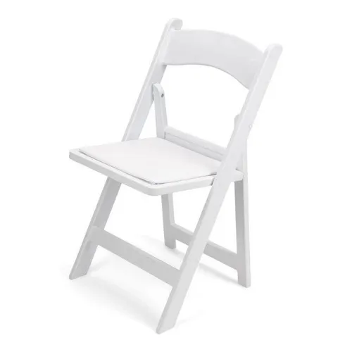 White Resin Folding Chair