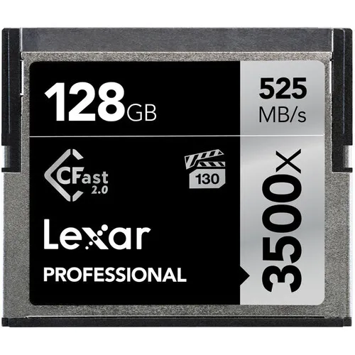 Lexar 128GB Professional 3500x CFast 2.0 Memory Card #4595, #4736, #0000