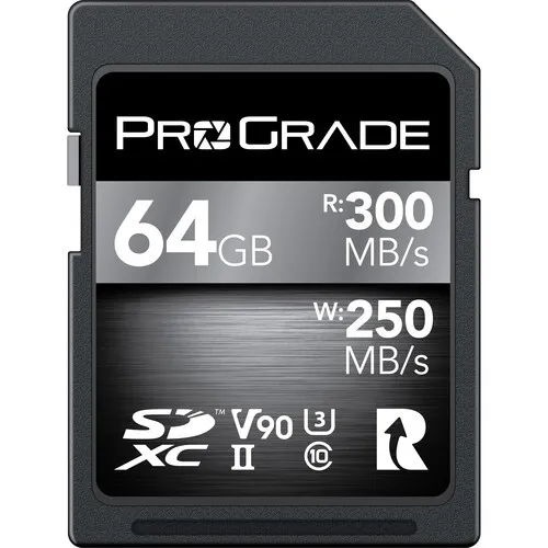 ProGrade Digital 64GB SDXC UHS-II V90 Memory Card #6116, #6107,  #6118