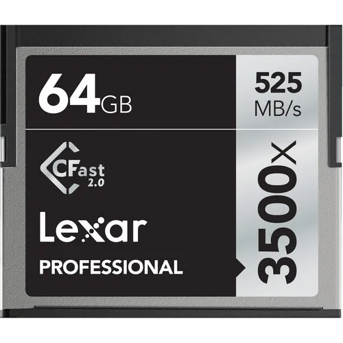 Lexar 64GB Professional 3500x CFast 2.0 Memory Card #4581, #7332, #0000