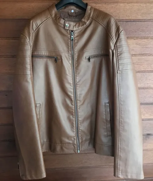 Jaqueta de couro caramelo G5 - 8011