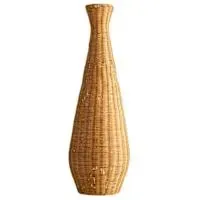 Rattan Tall Vase  - skinny neck
