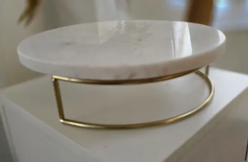 Marble cake stand - 10 in