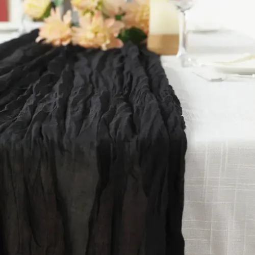 Runner - Black Cheesecloth
