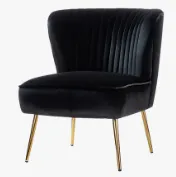 Black Velvet side chair