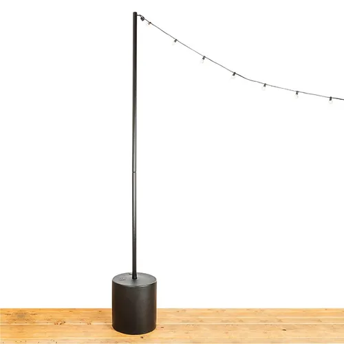String light pole with base