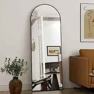 Black trim floor Mirror - blank