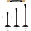 Black taper candleholders - set of 3