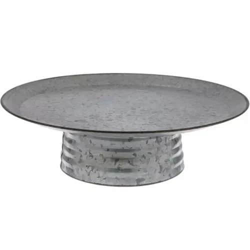 Galvanized cake stand 