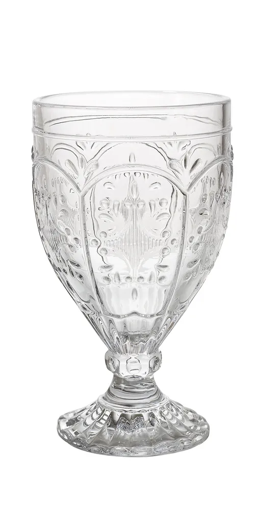 Clear Goblet- ornate