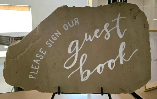 Guest book sign - stone
