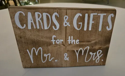 Card and Gifts - wood sign