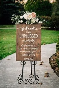 Unplugged wedding sign