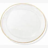 Charger  - clear with gold rim