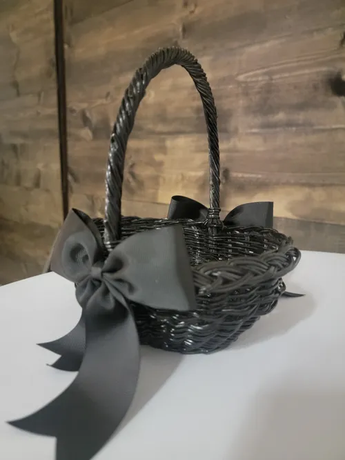 Flower girl basket - black