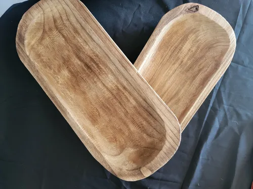 Rustic wood serving trays