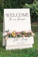 Welcome Sign - Flower box