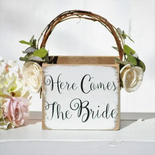 Flower Girl basket - here comes the bride