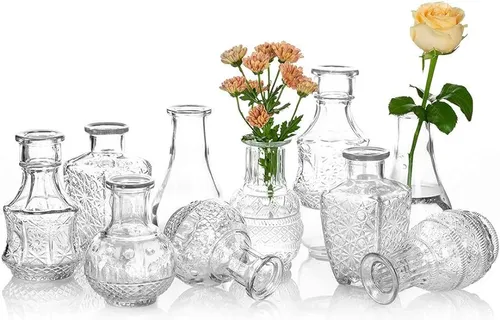 Small Clear vases - multi