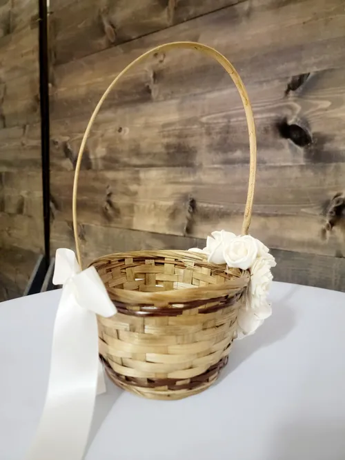 Flower girl basket - natural