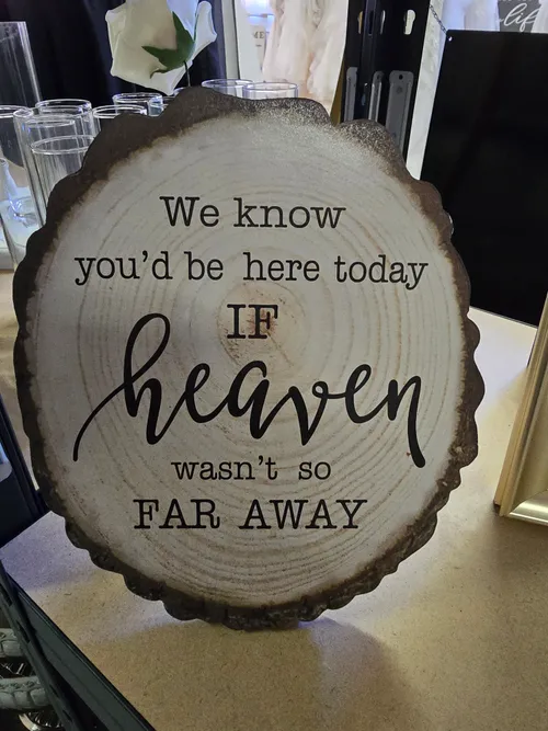 Heaven - wood sign