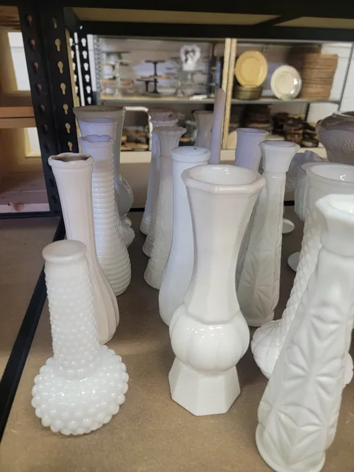 Milk glass vase - various heights