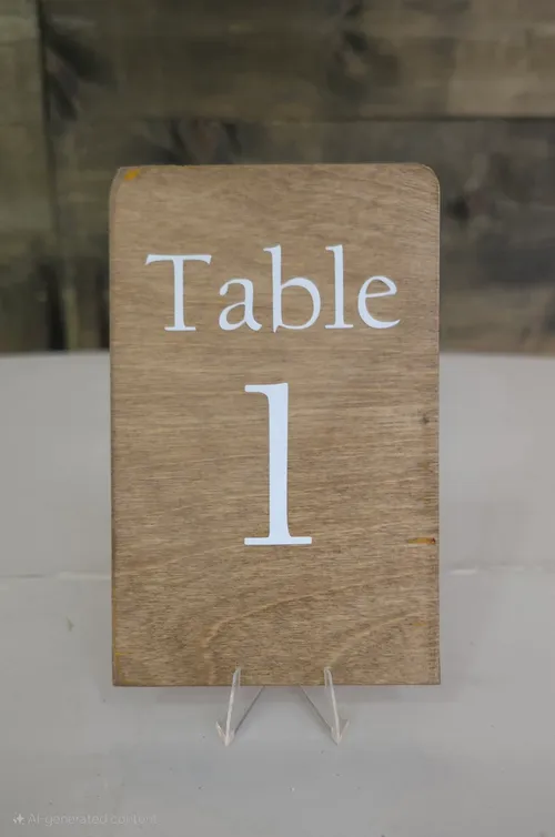 Table Number - wood 