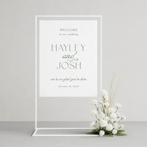 White Sign holder  - 