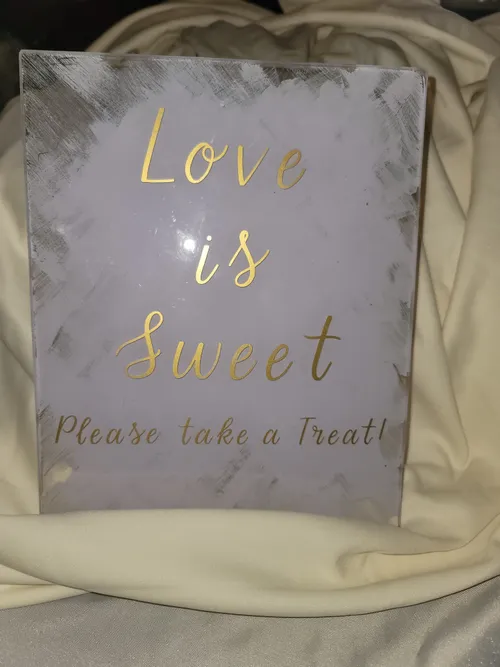 Love is Sweet take a treat Sign 