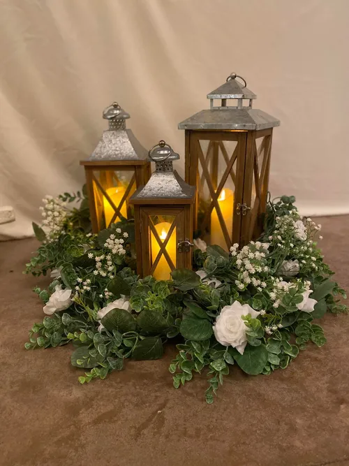 Wood/Galvanized Lanterns