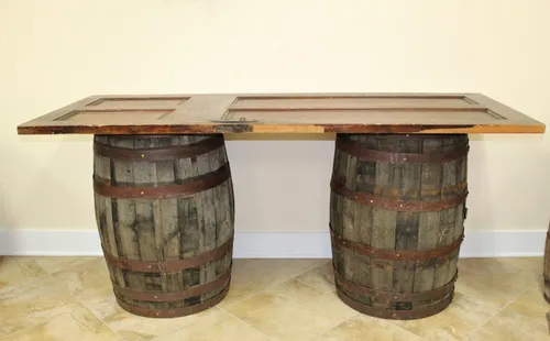 Whiskey Barrel Table