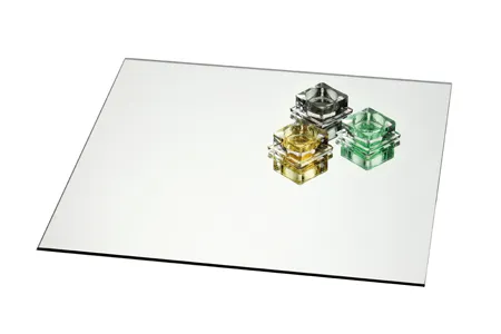 Square mirror tray