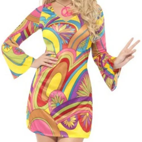 Hippie Style dress color