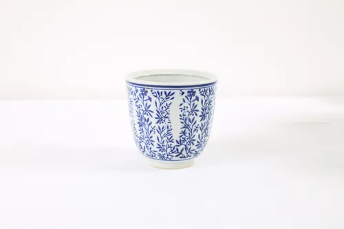 Blue and white pottery bowl