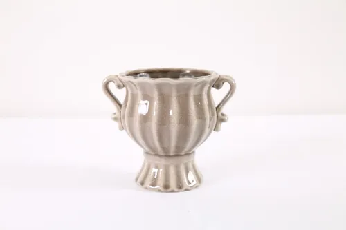 Brown pottery vase