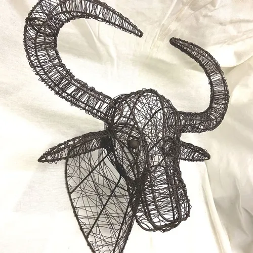 Bull's Head in wire