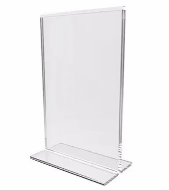 Transparent menu holder 15x10cm 